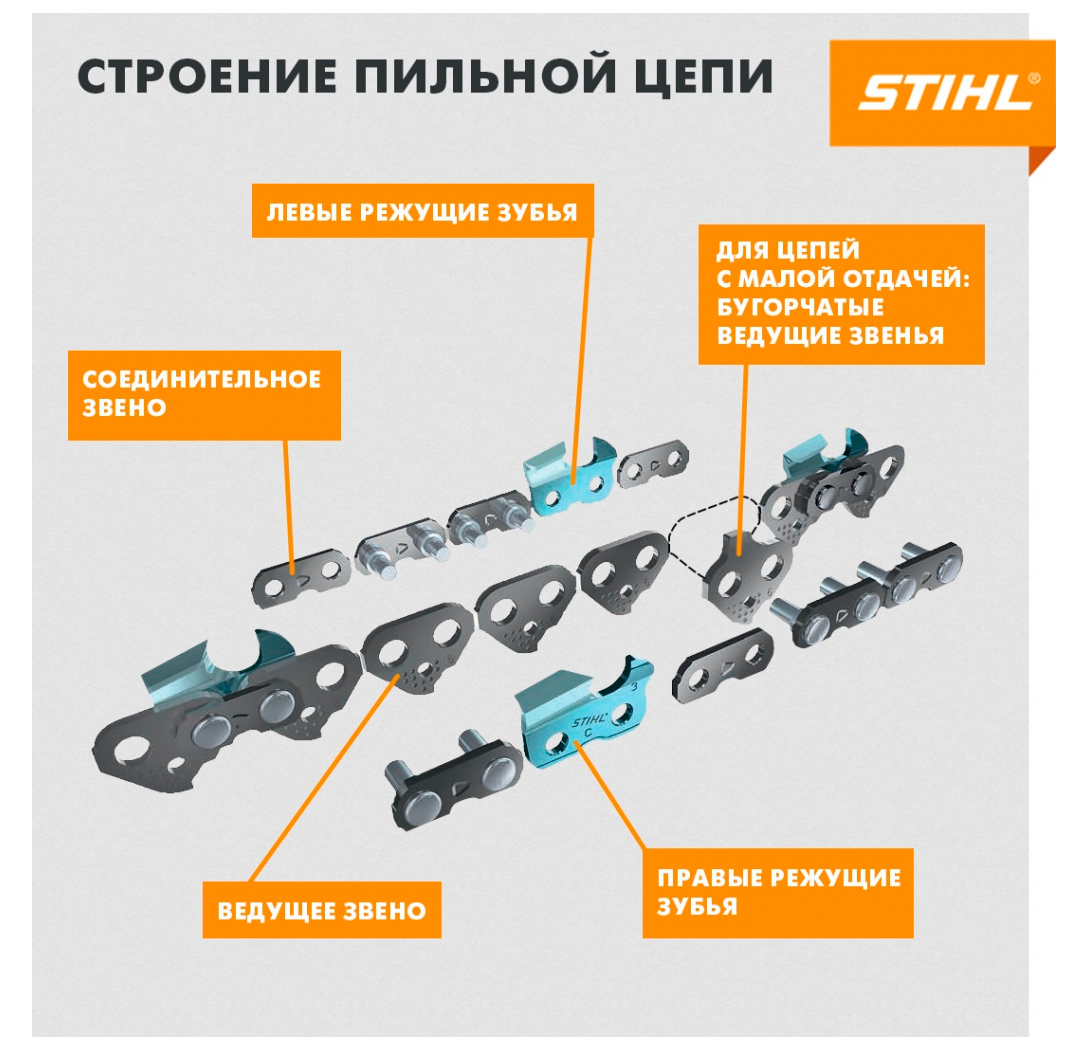 строение пильной цепи